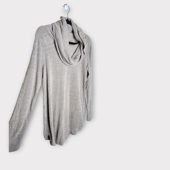 Barefoot Dreams CozyChic Ultra Lite Gray Cowl Neck Tunic Women's Medium - Picture 3 of 8